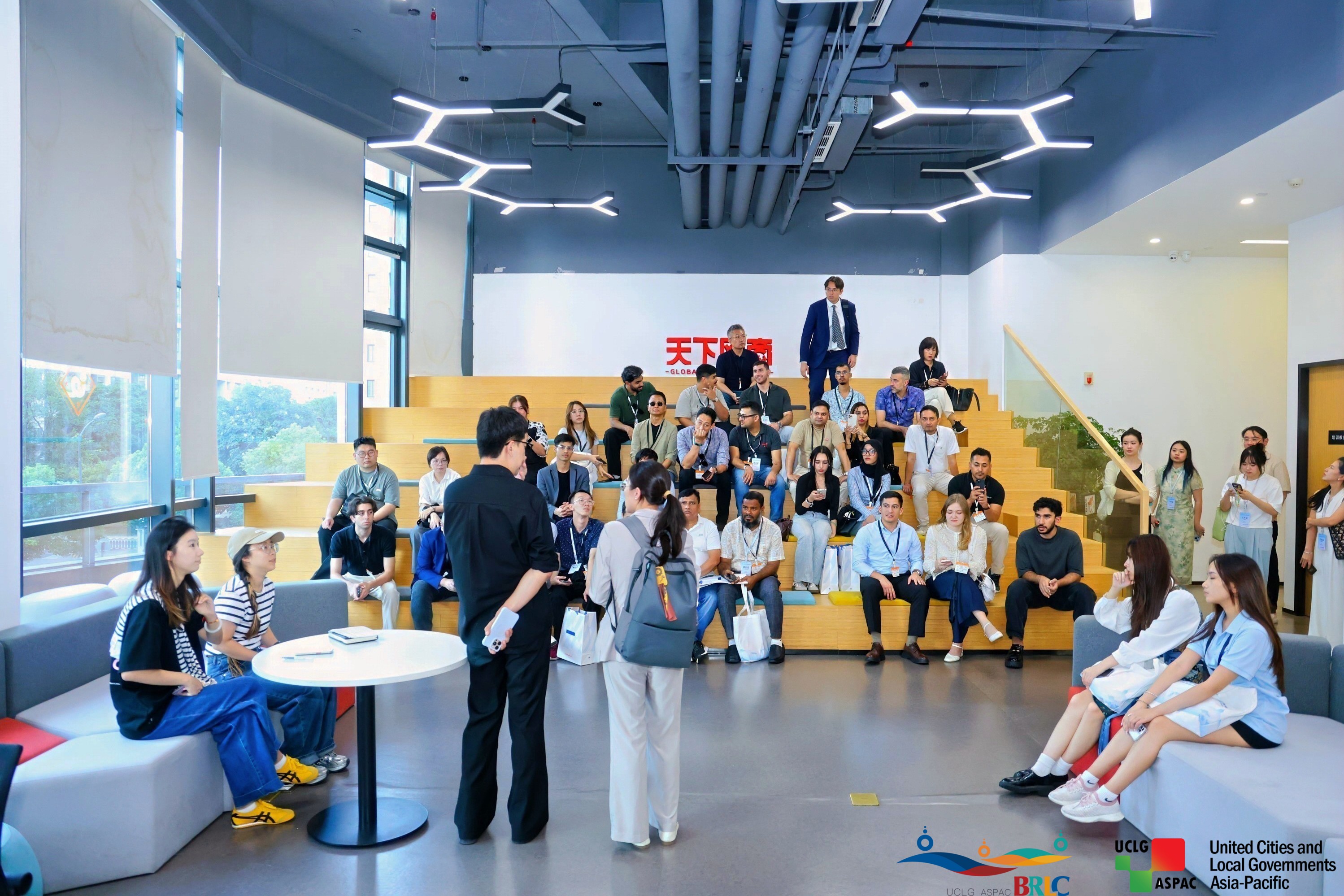 Participants engaged in cross-cultural discussions